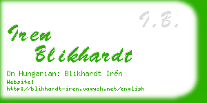 iren blikhardt business card